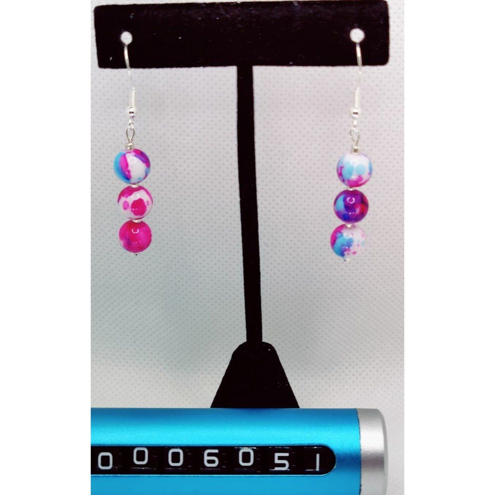 Tye Dye Glass Earrings